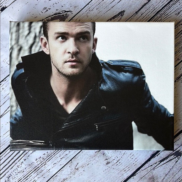 Lot of 2 Justin Timberlake Canvas Wall Prints William Rast Photos & Desk Decor - Picture 3 of 16